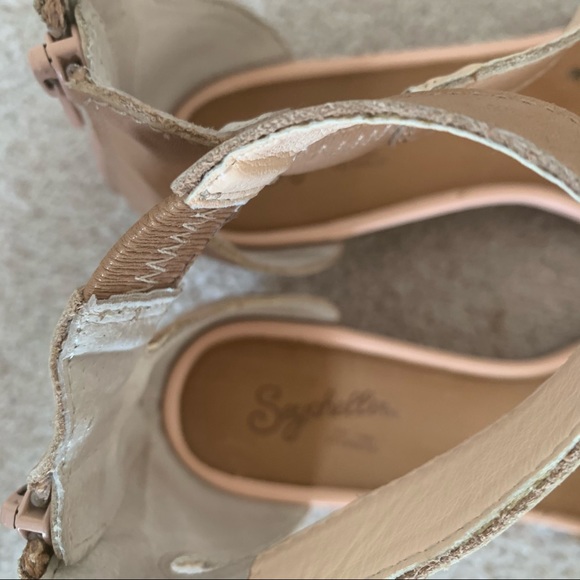 Seychelles wedge Tan Ankle Strap Sandals Size 7 - Picture 4 of 6